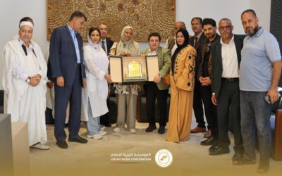 زيارة لافتة لمجلس النواب وأعيان الغرب إلى المؤسسة الليبية للإعلام
