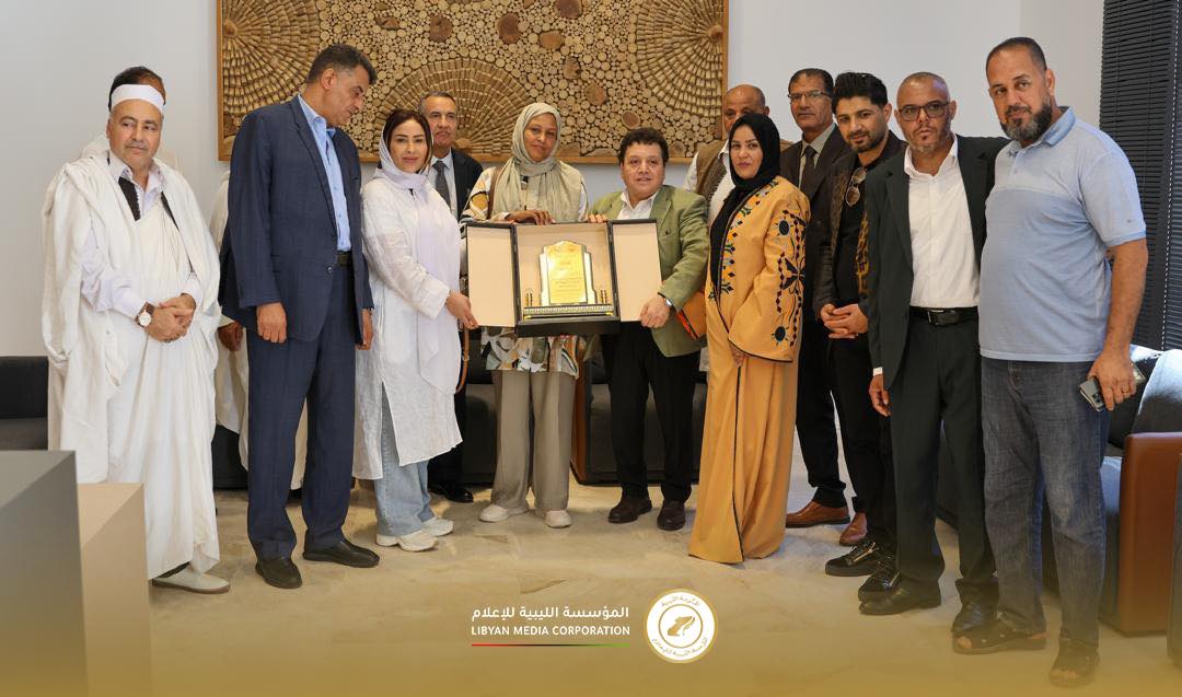 زيارة لافتة لمجلس النواب وأعيان الغرب إلى المؤسسة الليبية للإعلام